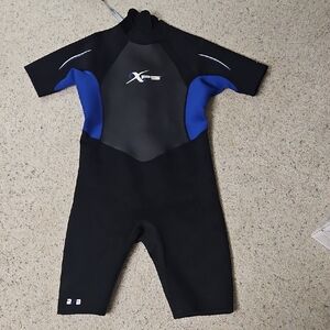 Mens Swim Wetsuit - Black and Blue